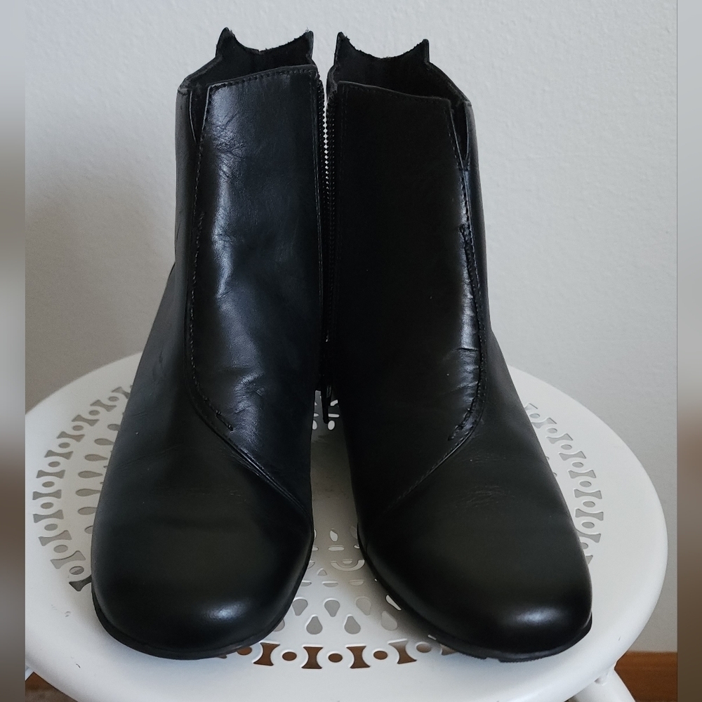 Elites by Walking Cradles Women's Ankle Boots Leather Black. Sz 5